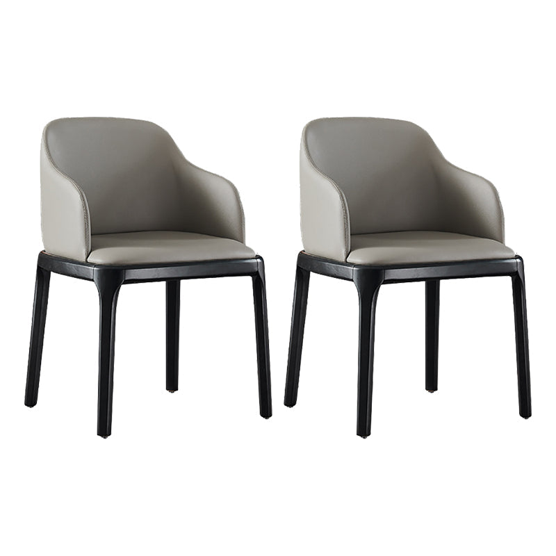 Parsons Upholstered Dining Chair Industrial Home Dining Room Chair Grey With Arms 2 Piece Set Clearhalo 'Dining Chairs' 'Dining Tables & Seating' 'dining_chair' 'furn' 'furn_dining_chair' 'Furniture' 'Kitchen & Dining Furniture' 6544427