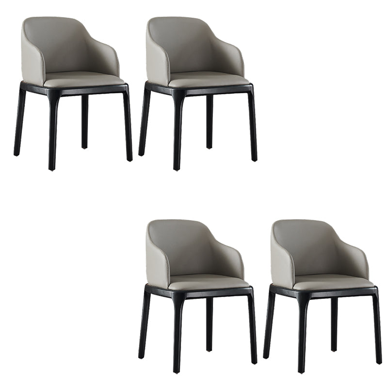 Parsons Upholstered Dining Chair Industrial Home Dining Room Chair Grey With Arms 4 Piece Set Clearhalo 'Dining Chairs' 'Dining Tables & Seating' 'dining_chair' 'furn' 'furn_dining_chair' 'Furniture' 'Kitchen & Dining Furniture' 6544428