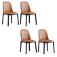 Parsons Upholstered Dining Chair Industrial Home Dining Room Chair Orange Armless 4 Piece Set Clearhalo 'Dining Chairs' 'Dining Tables & Seating' 'dining_chair' 'furn' 'furn_dining_chair' 'Furniture' 'Kitchen & Dining Furniture' 6544444