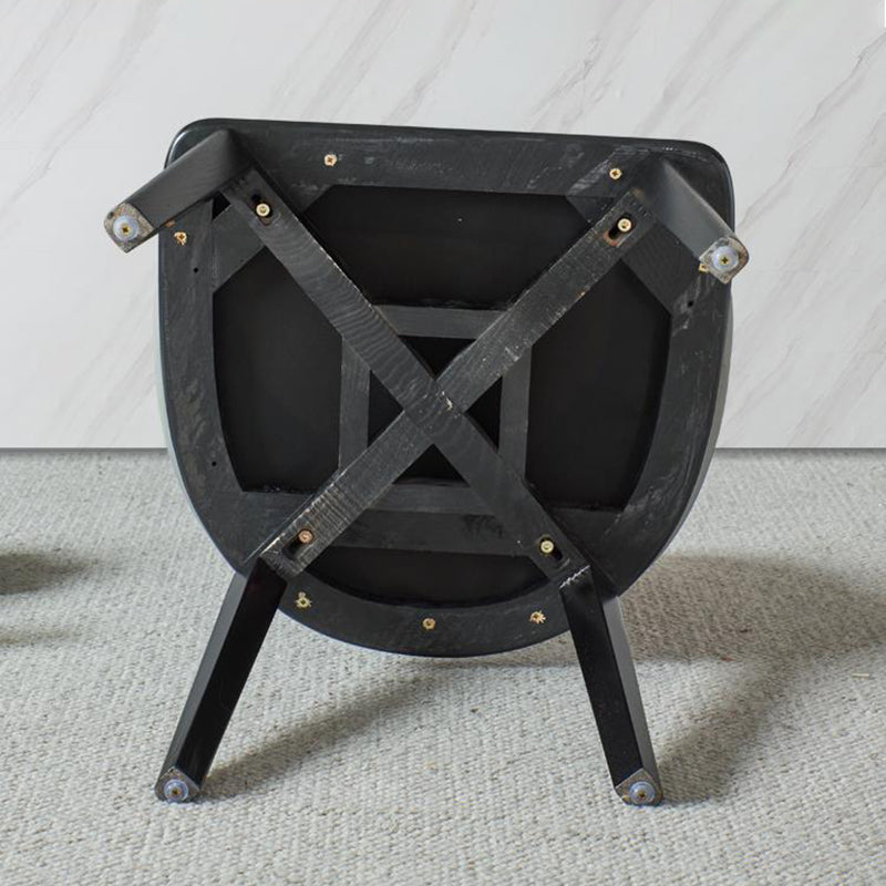 Open Back Home Dining Chair Wooden legs Arm Chair with Upholstered Clearhalo 'Dining Chairs' 'Dining Tables & Seating' 'dining_chair' 'furn' 'furn_dining_chair' 'Furniture' 'Kitchen & Dining Furniture' 6544497