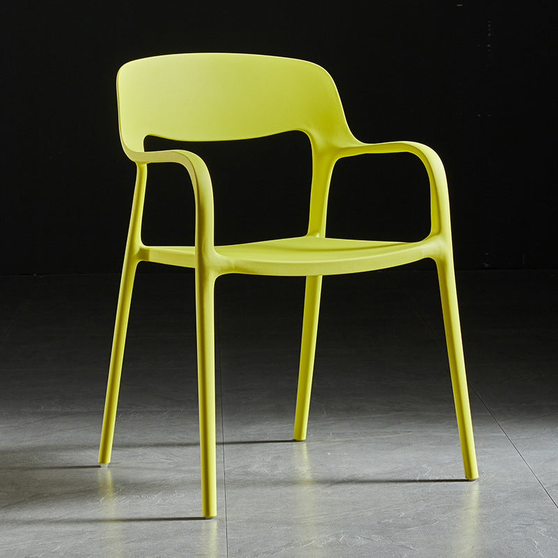 Open Back Dining Side Chair Dining Room Home Plastic Arm Chair Clearhalo 'Dining Chairs' 'Dining Tables & Seating' 'dining_chair' 'furn' 'furn_dining_chair' 'Furniture' 'Kitchen & Dining Furniture' 6544562