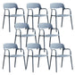 Open Back Dining Side Chair Dining Room Home Plastic Arm Chair Grey 8 Piece Set Clearhalo 'Dining Chairs' 'Dining Tables & Seating' 'dining_chair' 'furn' 'furn_dining_chair' 'Furniture' 'Kitchen & Dining Furniture' 6544563