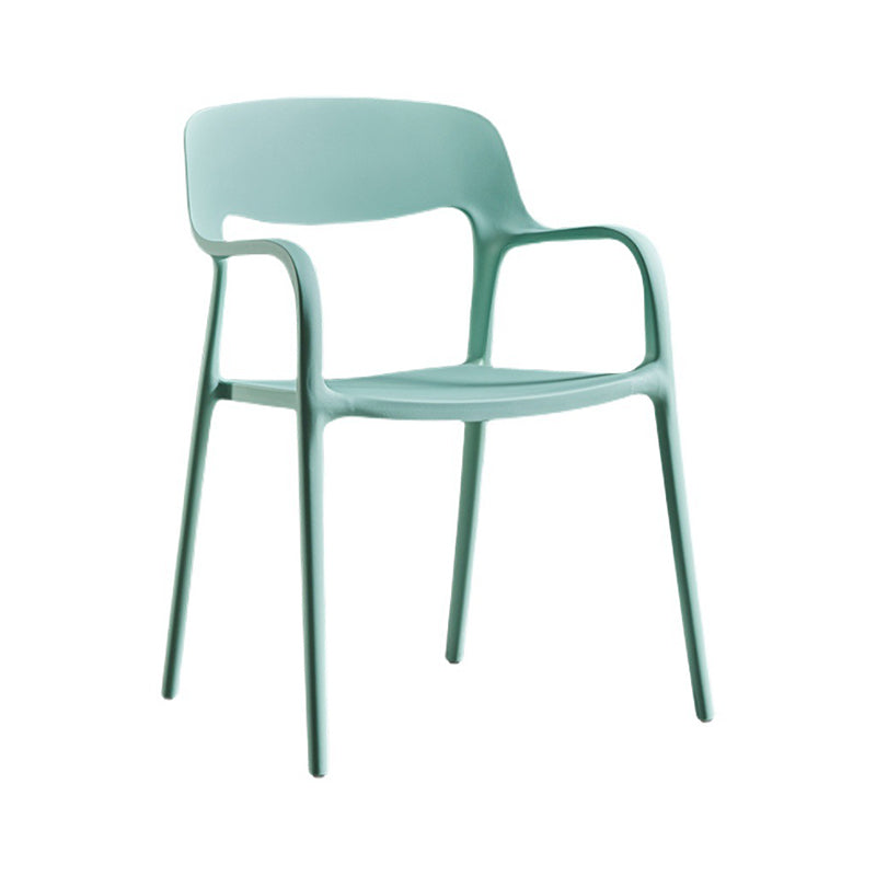Open Back Dining Side Chair Dining Room Home Plastic Arm Chair Clearhalo 'Dining Chairs' 'Dining Tables & Seating' 'dining_chair' 'furn' 'furn_dining_chair' 'Furniture' 'Kitchen & Dining Furniture' 6544565