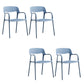 Open Back Dining Side Chair Dining Room Home Plastic Arm Chair Blue 4 Piece Set Clearhalo 'Dining Chairs' 'Dining Tables & Seating' 'dining_chair' 'furn' 'furn_dining_chair' 'Furniture' 'Kitchen & Dining Furniture' 6544577