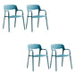 Open Back Dining Side Chair Dining Room Home Plastic Arm Chair Peacock Blue 4 Piece Set Clearhalo 'Dining Chairs' 'Dining Tables & Seating' 'dining_chair' 'furn' 'furn_dining_chair' 'Furniture' 'Kitchen & Dining Furniture' 6544587