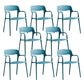 Open Back Dining Side Chair Dining Room Home Plastic Arm Chair Peacock Blue 8 Piece Set Clearhalo 'Dining Chairs' 'Dining Tables & Seating' 'dining_chair' 'furn' 'furn_dining_chair' 'Furniture' 'Kitchen & Dining Furniture' 6544588