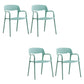 Open Back Dining Side Chair Dining Room Home Plastic Arm Chair Pea Green 4 Piece Set Clearhalo 'Dining Chairs' 'Dining Tables & Seating' 'dining_chair' 'furn' 'furn_dining_chair' 'Furniture' 'Kitchen & Dining Furniture' 6544589