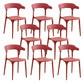 Glam Indoor-Outdoor Chair Stacking Dining Armless Side Chair Red 8 Piece Set Clearhalo 'Dining Chairs' 'Dining Tables & Seating' 'dining_chair' 'furn' 'furn_dining_chair' 'Furniture' 'Kitchen & Dining Furniture' 6544607