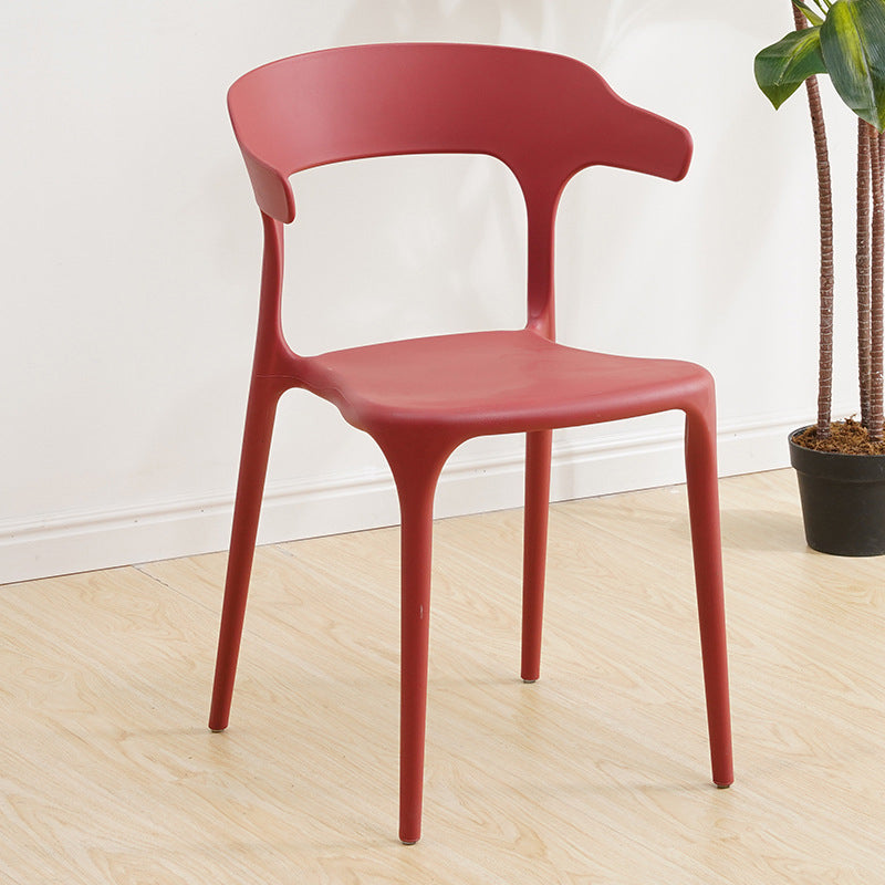 Glam Indoor-Outdoor Chair Stacking Dining Armless Side Chair Clearhalo 'Dining Chairs' 'Dining Tables & Seating' 'dining_chair' 'furn' 'furn_dining_chair' 'Furniture' 'Kitchen & Dining Furniture' 6544608