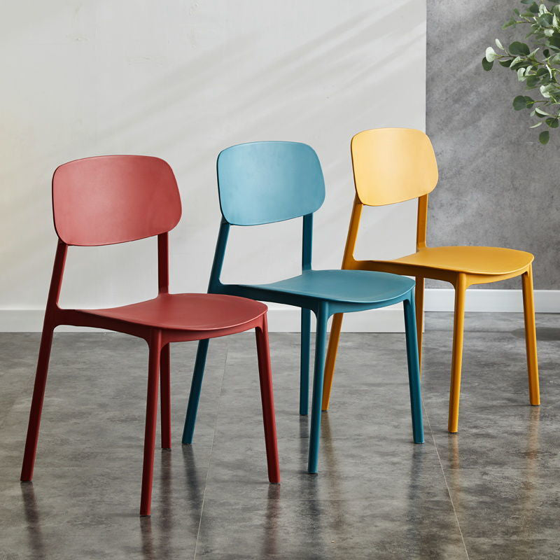 Kitchen Home Stacking Side Chair Open Back Dining Side Chair Clearhalo 'Dining Chairs' 'Dining Tables & Seating' 'dining_chair' 'furn' 'furn_dining_chair' 'Furniture' 'Kitchen & Dining Furniture' 6544626