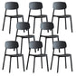 Kitchen Home Stacking Side Chair Open Back Dining Side Chair Black 8 Piece Set Clearhalo 'Dining Chairs' 'Dining Tables & Seating' 'dining_chair' 'furn' 'furn_dining_chair' 'Furniture' 'Kitchen & Dining Furniture' 6544627