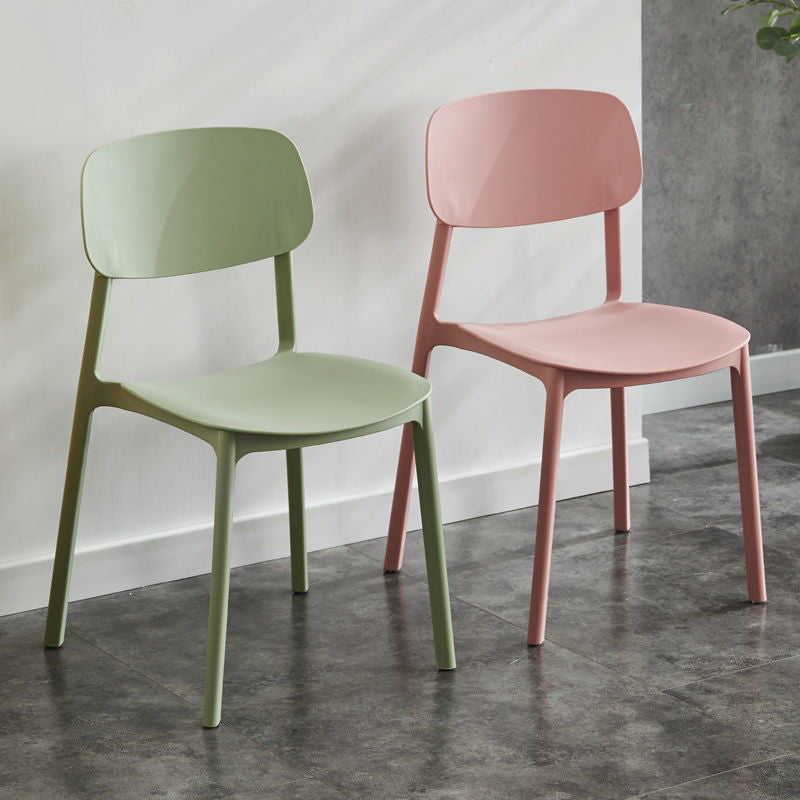 Kitchen Home Stacking Side Chair Open Back Dining Side Chair Clearhalo 'Dining Chairs' 'Dining Tables & Seating' 'dining_chair' 'furn' 'furn_dining_chair' 'Furniture' 'Kitchen & Dining Furniture' 6544630