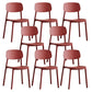 Kitchen Home Stacking Side Chair Open Back Dining Side Chair Red 8 Piece Set Clearhalo 'Dining Chairs' 'Dining Tables & Seating' 'dining_chair' 'furn' 'furn_dining_chair' 'Furniture' 'Kitchen & Dining Furniture' 6544638