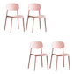 Kitchen Home Stacking Side Chair Open Back Dining Side Chair Pink 4 Piece Set Clearhalo 'Dining Chairs' 'Dining Tables & Seating' 'dining_chair' 'furn' 'furn_dining_chair' 'Furniture' 'Kitchen & Dining Furniture' 6544640