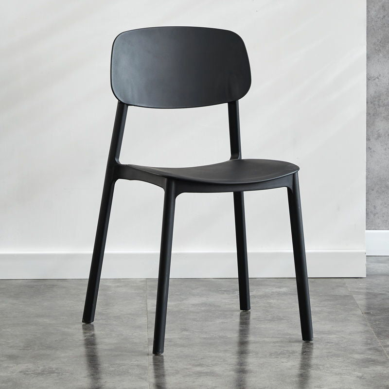 Kitchen Home Stacking Side Chair Open Back Dining Side Chair Clearhalo 'Dining Chairs' 'Dining Tables & Seating' 'dining_chair' 'furn' 'furn_dining_chair' 'Furniture' 'Kitchen & Dining Furniture' 6544644