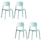Kitchen Home Stacking Side Chair Open Back Dining Side Chair Sky Blue 4 Piece Set Clearhalo 'Dining Chairs' 'Dining Tables & Seating' 'dining_chair' 'furn' 'furn_dining_chair' 'Furniture' 'Kitchen & Dining Furniture' 6544648