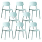 Kitchen Home Stacking Side Chair Open Back Dining Side Chair Sky Blue 8 Piece Set Clearhalo 'Dining Chairs' 'Dining Tables & Seating' 'dining_chair' 'furn' 'furn_dining_chair' 'Furniture' 'Kitchen & Dining Furniture' 6544651