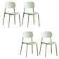 Kitchen Home Stacking Side Chair Open Back Dining Side Chair Light Green 4 Piece Set Clearhalo 'Dining Chairs' 'Dining Tables & Seating' 'dining_chair' 'furn' 'furn_dining_chair' 'Furniture' 'Kitchen & Dining Furniture' 6544655