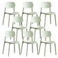 Kitchen Home Stacking Side Chair Open Back Dining Side Chair Light Green 8 Piece Set Clearhalo 'Dining Chairs' 'Dining Tables & Seating' 'dining_chair' 'furn' 'furn_dining_chair' 'Furniture' 'Kitchen & Dining Furniture' 6544656