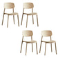 Kitchen Home Stacking Side Chair Open Back Dining Side Chair Khaki 4 Piece Set Clearhalo 'Dining Chairs' 'Dining Tables & Seating' 'dining_chair' 'furn' 'furn_dining_chair' 'Furniture' 'Kitchen & Dining Furniture' 6544657