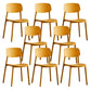 Kitchen Home Stacking Side Chair Open Back Dining Side Chair Orange 8 Piece Set Clearhalo 'Dining Chairs' 'Dining Tables & Seating' 'dining_chair' 'furn' 'furn_dining_chair' 'Furniture' 'Kitchen & Dining Furniture' 6544662
