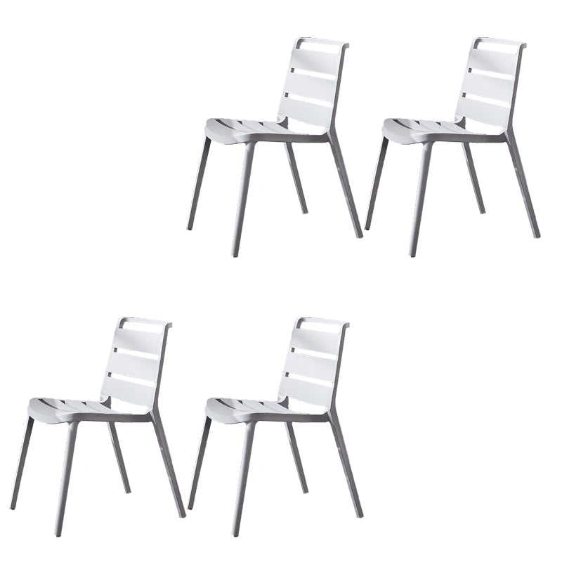 Home Dining Accent Chair Dining Room Open Back Armless Side Chair Grey 4 Piece Set Clearhalo 'Dining Chairs' 'Dining Tables & Seating' 'dining_chair' 'furn' 'furn_dining_chair' 'Furniture' 'Kitchen & Dining Furniture' 6544695