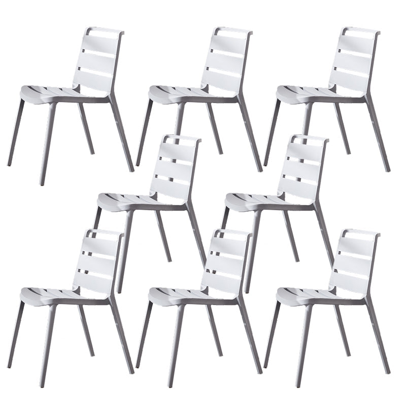 Home Dining Accent Chair Dining Room Open Back Armless Side Chair Grey 8 Piece Set Clearhalo 'Dining Chairs' 'Dining Tables & Seating' 'dining_chair' 'furn' 'furn_dining_chair' 'Furniture' 'Kitchen & Dining Furniture' 6544697