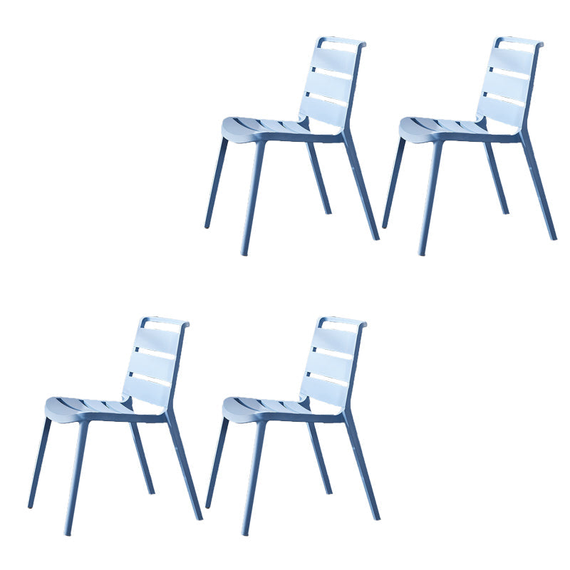 Home Dining Accent Chair Dining Room Open Back Armless Side Chair Light Blue 4 Piece Set Clearhalo 'Dining Chairs' 'Dining Tables & Seating' 'dining_chair' 'furn' 'furn_dining_chair' 'Furniture' 'Kitchen & Dining Furniture' 6544702