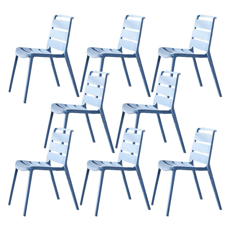 Home Dining Accent Chair Dining Room Open Back Armless Side Chair Light Blue 8 Piece Set Clearhalo 'Dining Chairs' 'Dining Tables & Seating' 'dining_chair' 'furn' 'furn_dining_chair' 'Furniture' 'Kitchen & Dining Furniture' 6544705