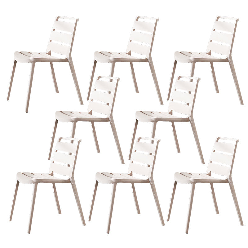 Home Dining Accent Chair Dining Room Open Back Armless Side Chair Khaki 8 Piece Set Clearhalo 'Dining Chairs' 'Dining Tables & Seating' 'dining_chair' 'furn' 'furn_dining_chair' 'Furniture' 'Kitchen & Dining Furniture' 6544713