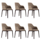Industrial Solid Wood Dining Chair Faux Leather Side Chair with Upholstered With Arms 6 Piece Set Clearhalo 'Dining Chairs' 'Dining Tables & Seating' 'dining_chair' 'furn' 'furn_dining_chair' 'Furniture' 'Kitchen & Dining Furniture' 6544729