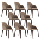 Industrial Solid Wood Dining Chair Faux Leather Side Chair with Upholstered With Arms 8 Piece Set Clearhalo 'Dining Chairs' 'Dining Tables & Seating' 'dining_chair' 'furn' 'furn_dining_chair' 'Furniture' 'Kitchen & Dining Furniture' 6544730