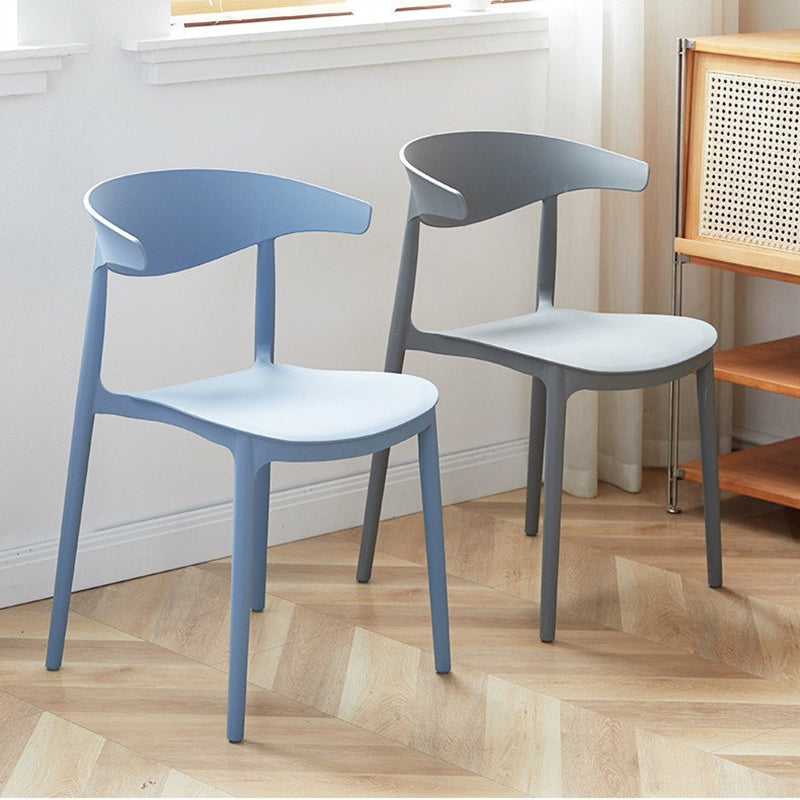 ダイニングルームキッチンダイニングチェアオープンバックプラスチックサイドチェア