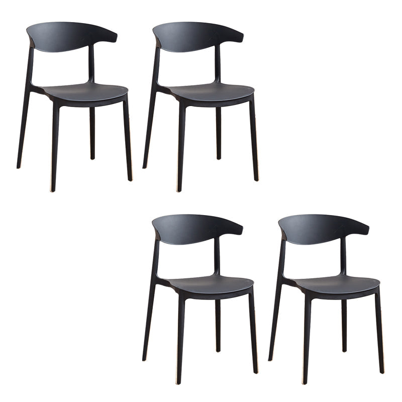 ダイニングルームキッチンダイニングチェアオープンバックプラスチックサイドチェア