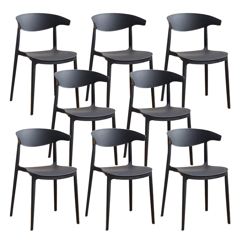 ダイニングルームキッチンダイニングチェアオープンバックプラスチックサイドチェア