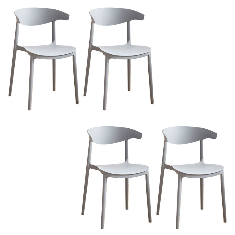 ダイニングルームキッチンダイニングチェアオープンバックプラスチックサイドチェア