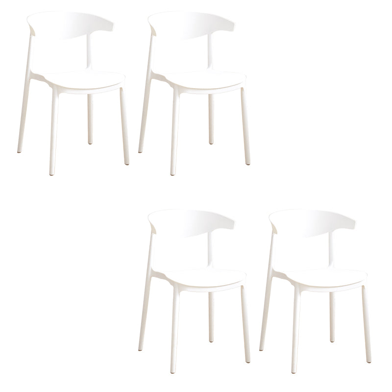 ダイニングルームキッチンダイニングチェアオープンバックプラスチックサイドチェア