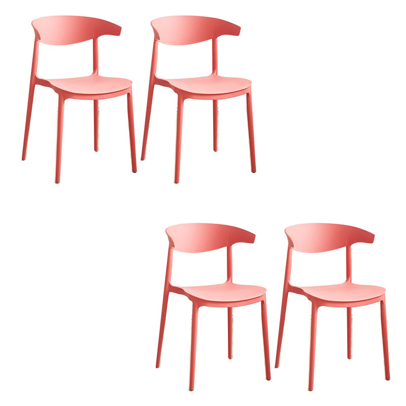 ダイニングルームキッチンダイニングチェアオープンバックプラスチックサイドチェア