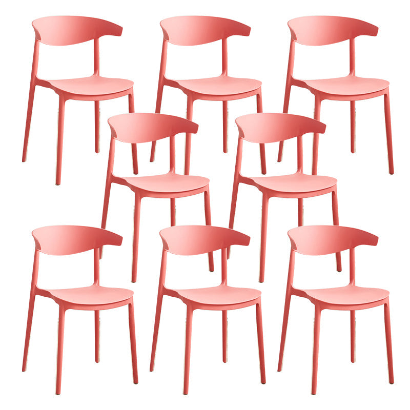 ダイニングルームキッチンダイニングチェアオープンバックプラスチックサイドチェア