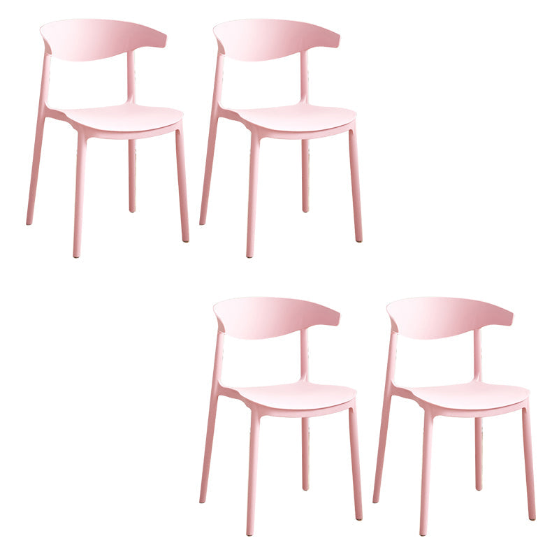 ダイニングルームキッチンダイニングチェアオープンバックプラスチックサイドチェア