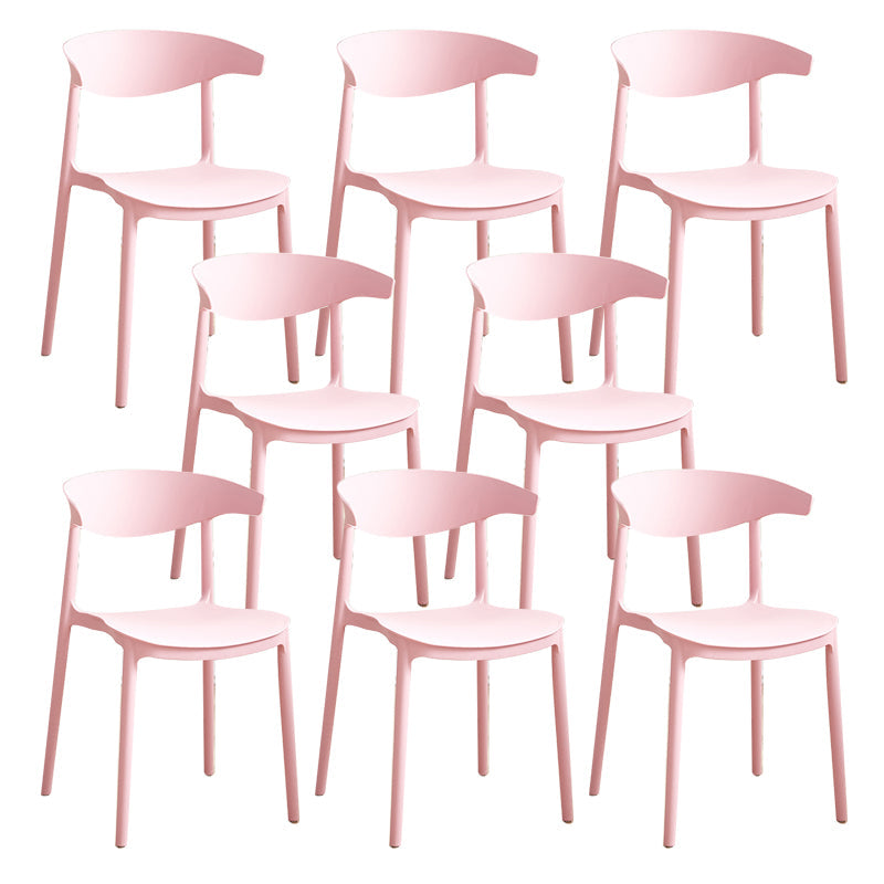 ダイニングルームキッチンダイニングチェアオープンバックプラスチックサイドチェア