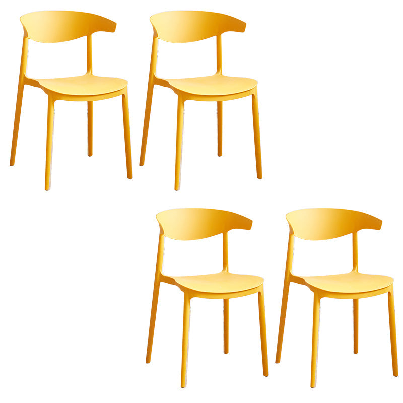 ダイニングルームキッチンダイニングチェアオープンバックプラスチックサイドチェア