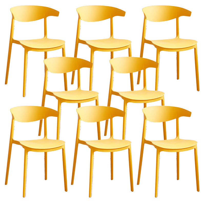 ダイニングルームキッチンダイニングチェアオープンバックプラスチックサイドチェア