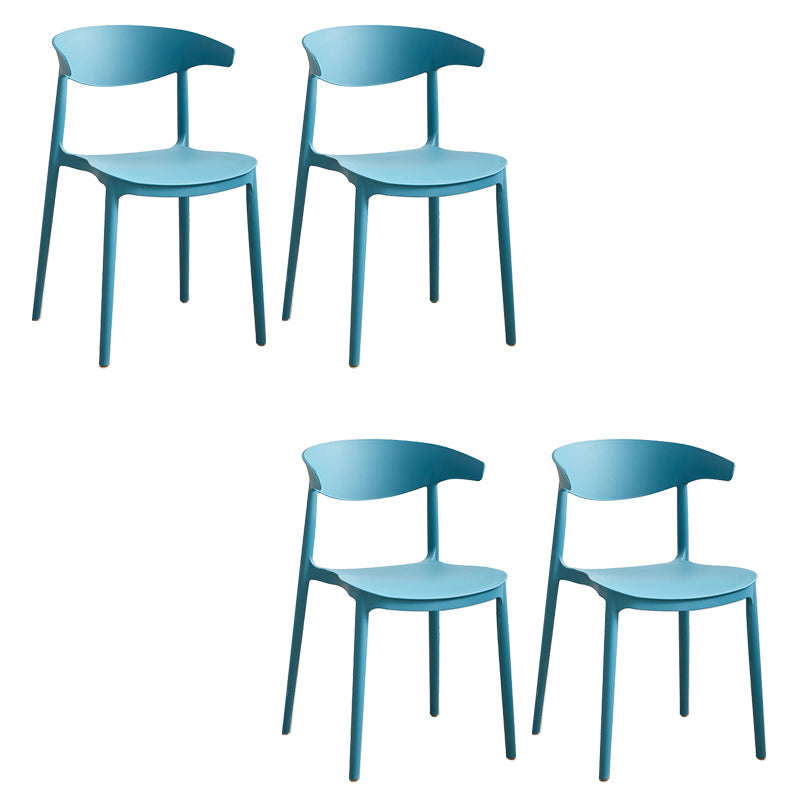 ダイニングルームキッチンダイニングチェアオープンバックプラスチックサイドチェア