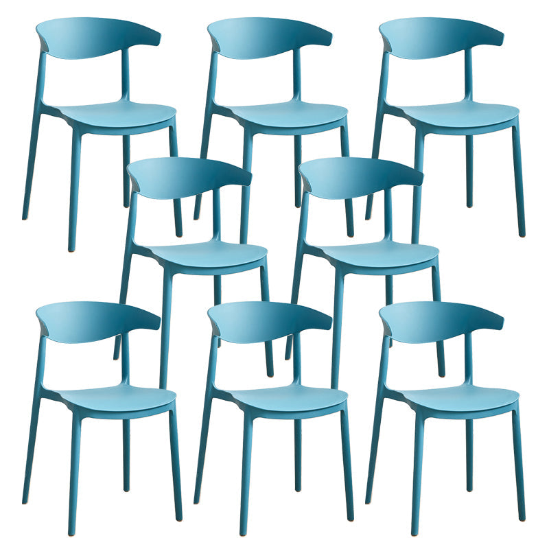 ダイニングルームキッチンダイニングチェアオープンバックプラスチックサイドチェア