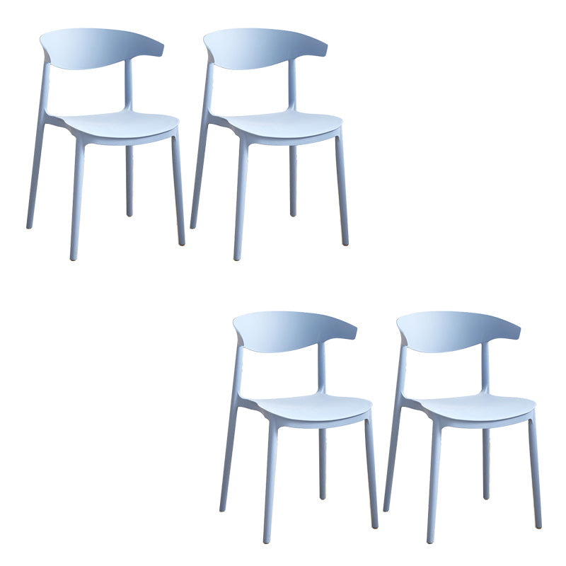 ダイニングルームキッチンダイニングチェアオープンバックプラスチックサイドチェア