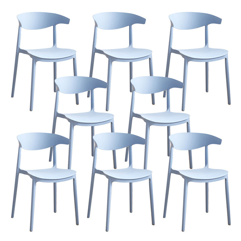 ダイニングルームキッチンダイニングチェアオープンバックプラスチックサイドチェア