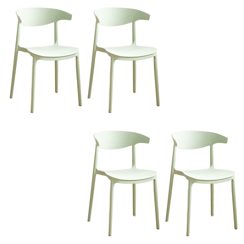 ダイニングルームキッチンダイニングチェアオープンバックプラスチックサイドチェア