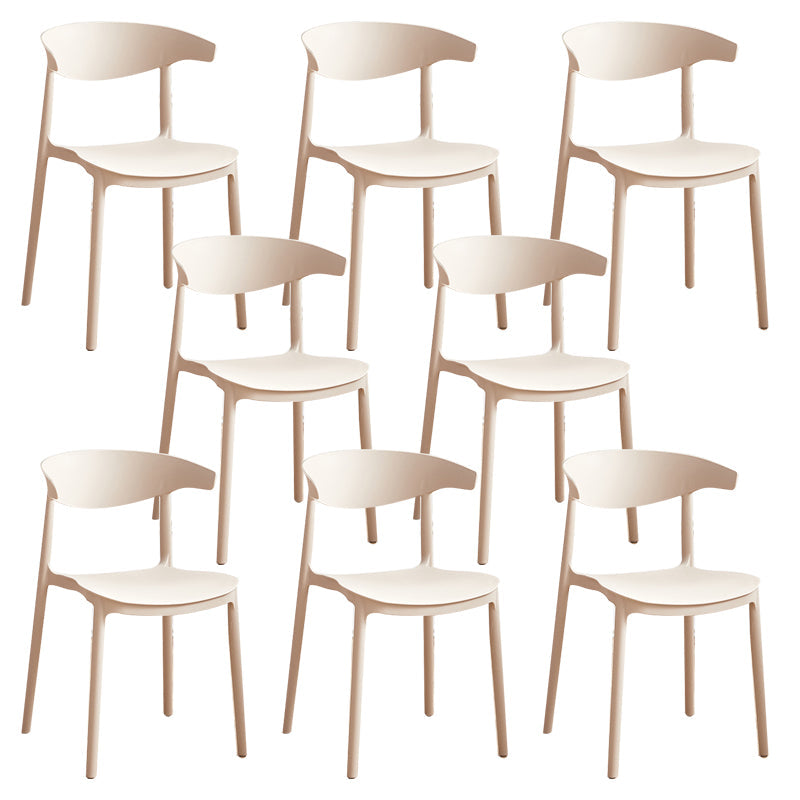 ダイニングルームキッチンダイニングチェアオープンバックプラスチックサイドチェア