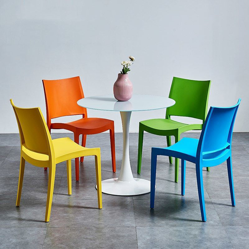 Eetkamer binnenstoel plastic armloos dineren accentstoel